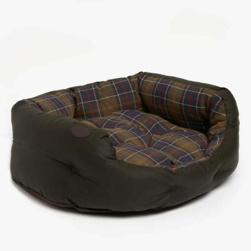 Barbour Wax Cotton Dog Bed 30" in Classic Tartan DAC0018TN11