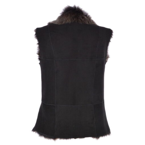 Elm Of Burford Toscana Lambskin Gilet Black back KB-42-BLA