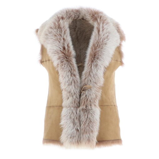 Elm Of Burford Toscana Lambskin Gilet Camel front KB-42-CAM