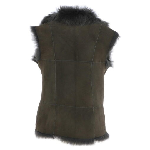 Elm Of Burford Toscana Lambskin Gilet Military Green 1 KB-42-MGR