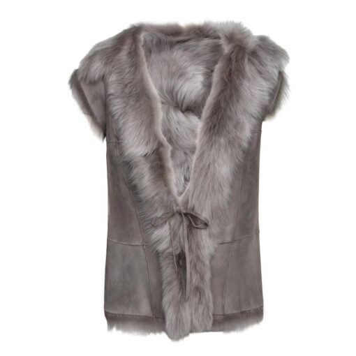 Elm Of Burford Toscana Lambskin Gilet Topo Front KB-42-TOP