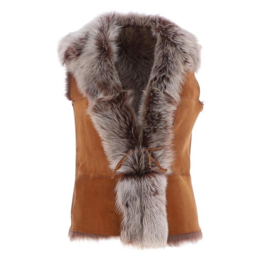 Elm Of Burford Toscana Lambskin Gilet Whiskey front KB-42-WHI
