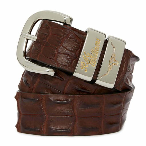 RM WILLIAMS Saltwater Crocodile Belt Tan