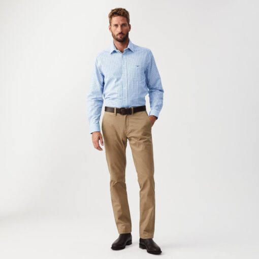 RM Williams Collins Check Shirt in blue