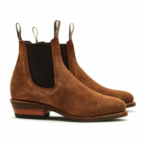 R M Williams Lady Yearling Suede Boots in Caramel B522SY5BDNG