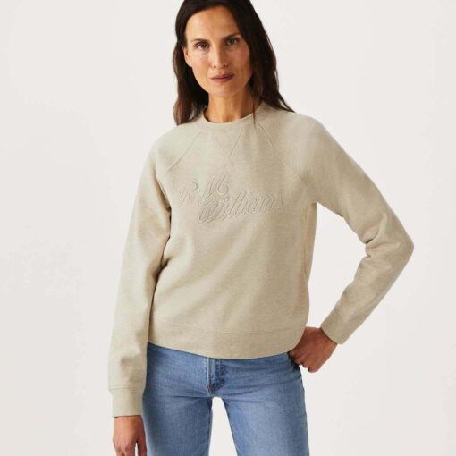 RM Williams Women's Script Crew Neck Sweater sand