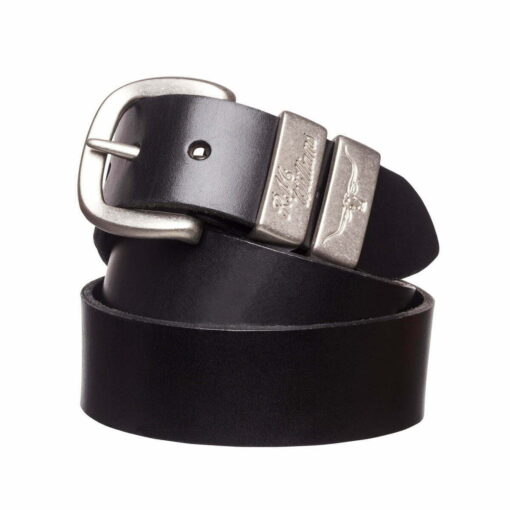 RMwilliams hide belt black CB439