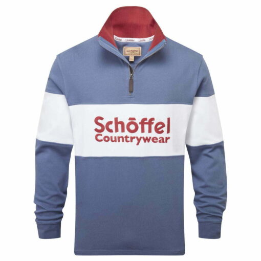 Schoffel Exeter Heritage ¼ Zip stone blue