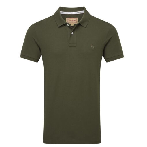 Schoffel St Ives Tailored Polo Shirt in forest