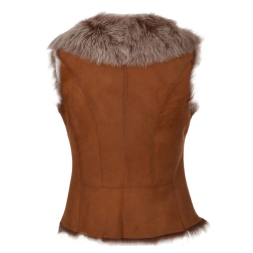 elm of burford toscana lambskin biker gilet back view
