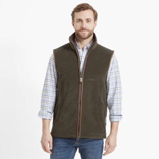 Schoffel Oakham Fleece Gilet in Dark Olive