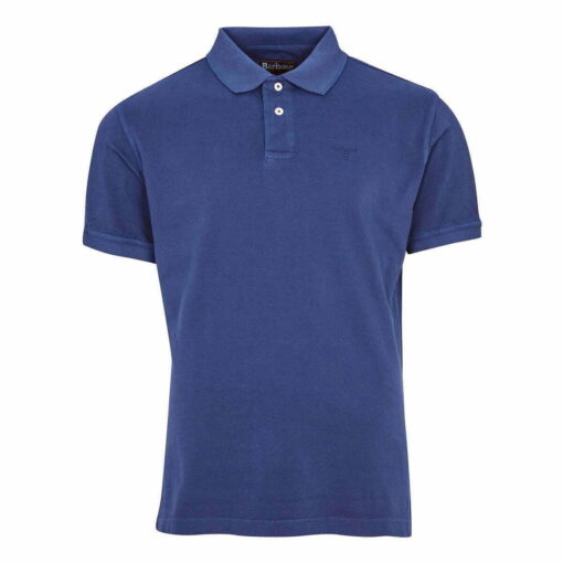 Barbour Washed Sports Polo Shirt in Marine Blue MML1127BL97