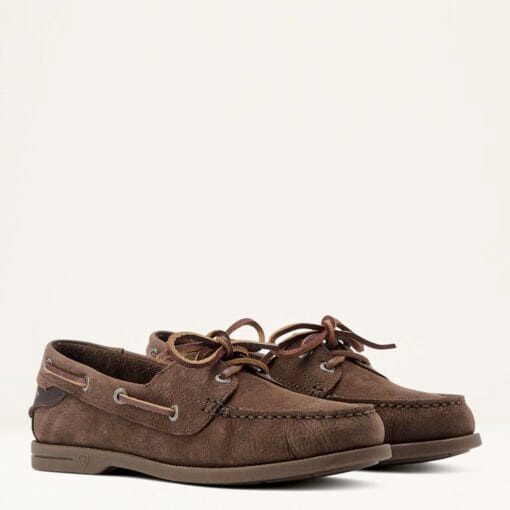 Ariat Ladies Antigua Boat Shoes chocolate brown