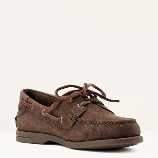 Ariat Ladies Antigua Boat Shoes chocolate brown