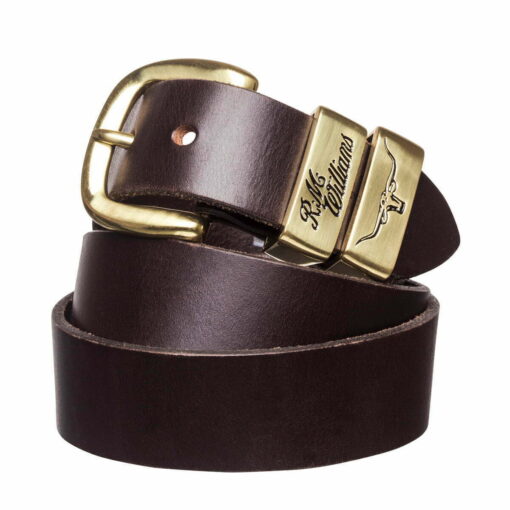 RMwilliams brass belt chestnut CB444