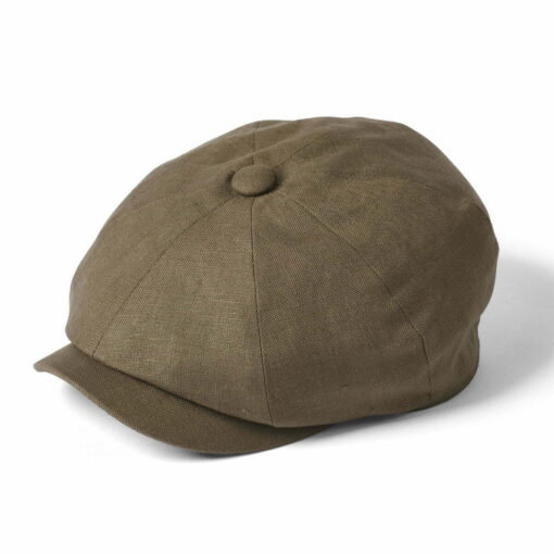 Failsworth Irish Linen Alfie Cap in Khaki