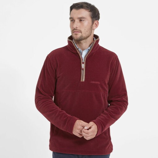 Schoffel Berkeley ¼ Zip Fleece claret