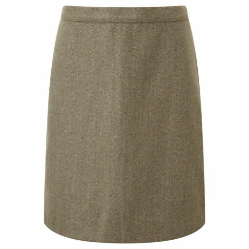 Schoffel Beauly Tweed Skirt in Loden Green Herringbone 20-2300-6792