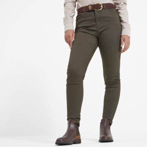 Schoffel poppy jeans in loden green