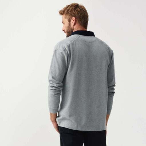 RM Williams Classic RMW Rugby Shirt in grey and navy