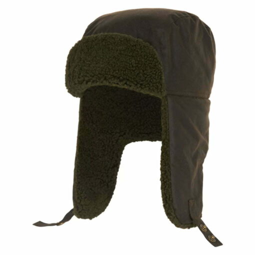 Barbour Morar Wax Trapper Hat in Olive MHA0710OL71
