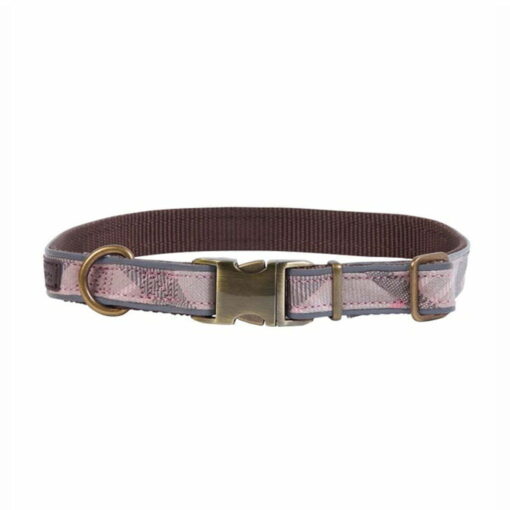 Barbour Reflective Tartan Dog Collar taup DAC0052BE91