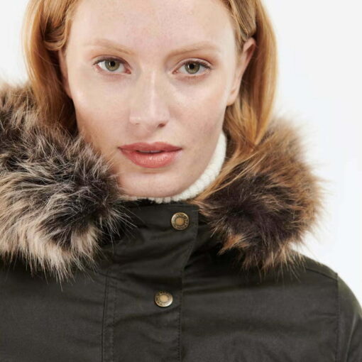 Barbour Stavia Wax Coat olive2 LWX1268OL71