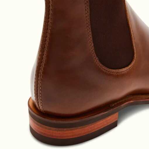 R M Williams Pull Up Leather Comfort Craftsman Boots in Caramel B543PY5 heal