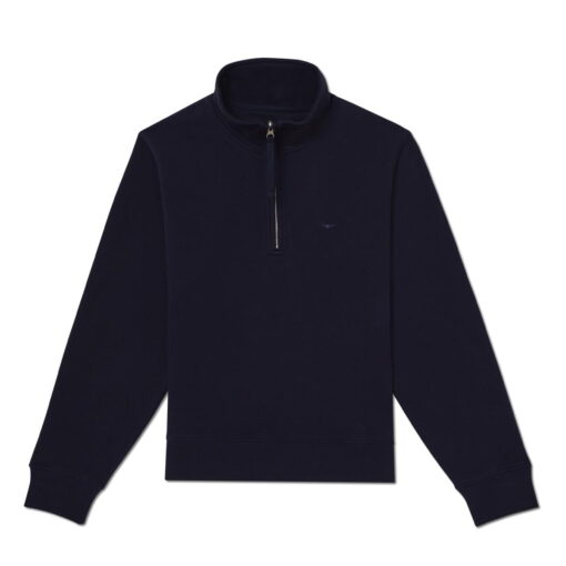 RM Williams Trickett Zip Neck Sweatshirt in dark navy