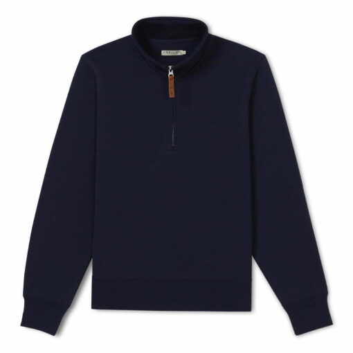 RM Williams Trickett Zip Neck Sweatshirt in Navy