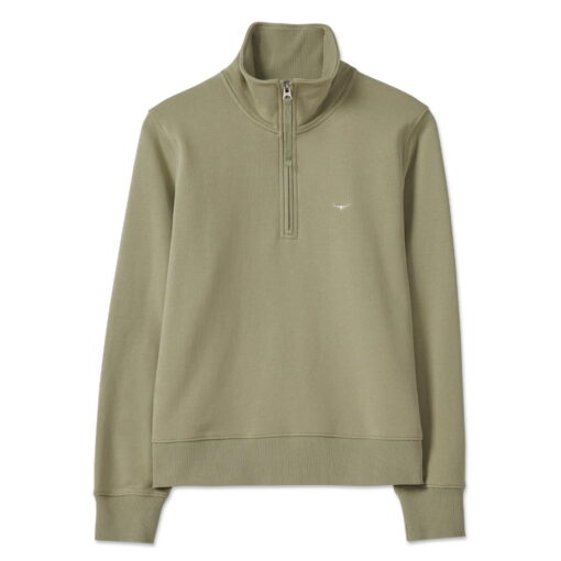 RM Williams Trickett Zip Neck Sweatshirt in light green