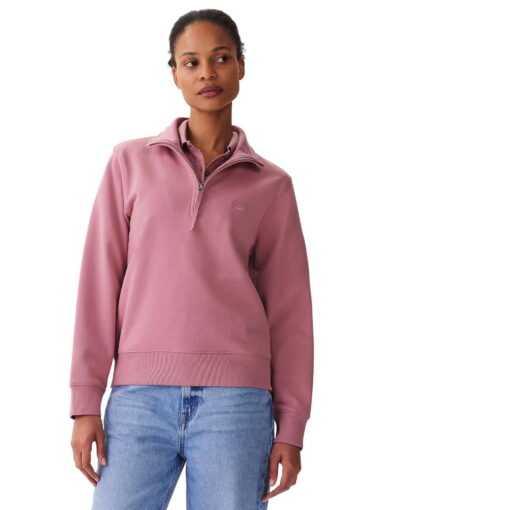 RM Williams Trickett Zip Neck Sweatshirt in pink