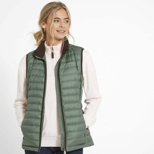 Schoffel Launde Down Gilet Laurel - Front