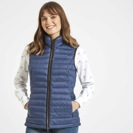 Schoffel Launde Down Gilet Stone Blue - Front