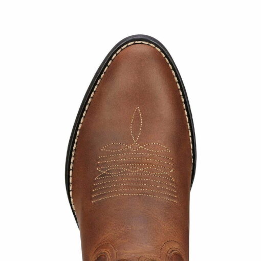 Ariat Ladies Heritage Western Rounded Toe Boots in Distressed Brown toe 10001021