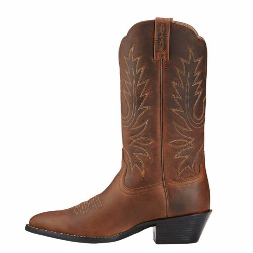 Ariat Ladies Heritage Western Rounded Toe Boots in Distressed Brown 10001021