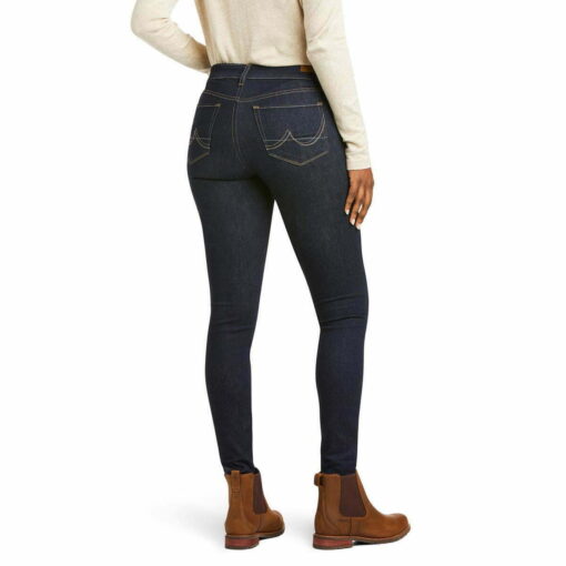 Ariat UltraStretch Skinny Perfect Rise Sidewinder Jeans in Blue Rinse back 10030284