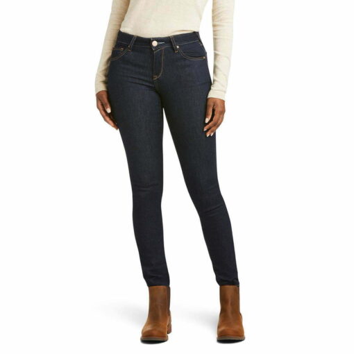 Ariat UltraStretch Skinny Perfect Rise Sidewinder Jeans in Blue Rinse front 10030284