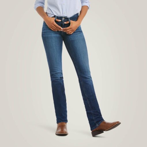 Ariat R.E.A.L. Perfect Rise Abby Straight Leg Jeans in Mackenzie front 10036814