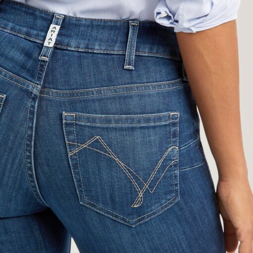 Ariat Womens R.E.A.L. Perfect Rise Abby Straight Leg Jeans in Mackenzie back pocket 10036814