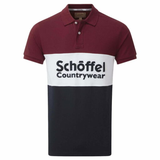 Schoffel Exeter Heritage Polo Shirt in Bordeaux