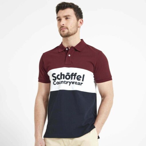 Schoffel Exeter Heritage Polo Shirt in Bordeaux