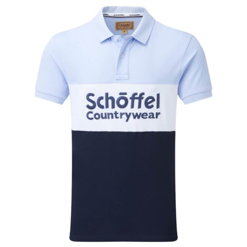 Schoffel Exeter Heritage Polo Shirt in pale blue