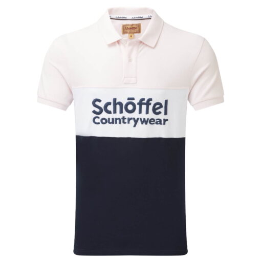 Schoffel Exeter Heritage Polo Shirt in pale pink