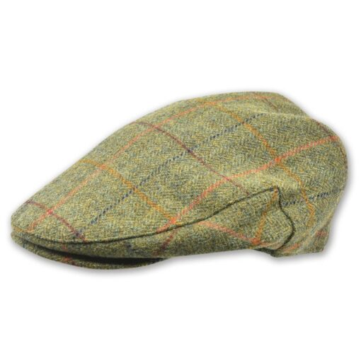 PJ Powell J4 Flat Cap light Green Tweed