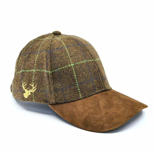 PJPowell Tweed Baseball Cap TWEED BASEBALL BROWN STAG