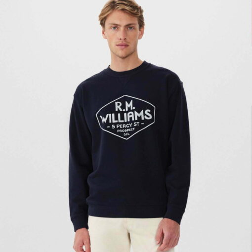 RM Williams Gladstone Crew Neck in dark navy