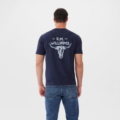 RM Williams Gladstone T Shirt in dark navy