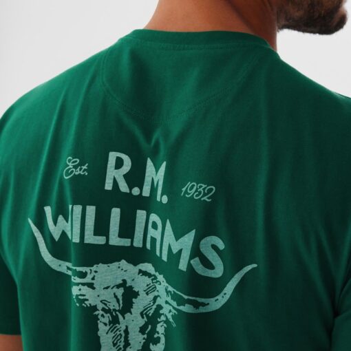 RM Williams Gladstone T Shirt forest green