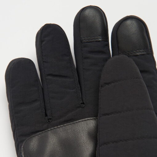 Barbour Banff Quilted Gloves in Black fingers MGL0110BK31